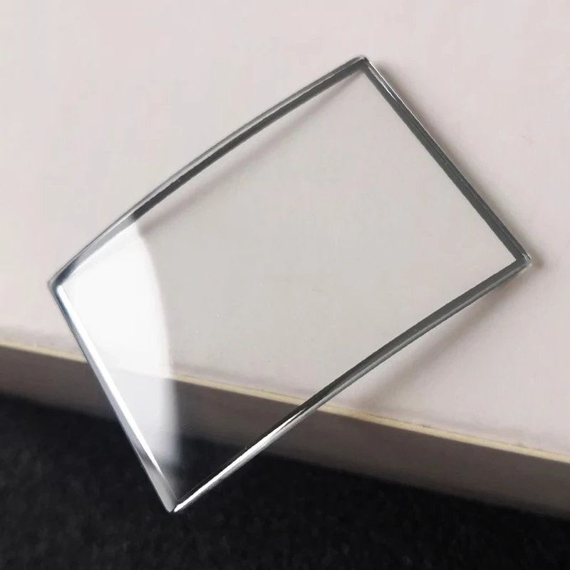 Mineral watch lens For Armani AR-1869 AR-2053 Square double-bridge silver edge-edge mineral glass watch crystal mirror