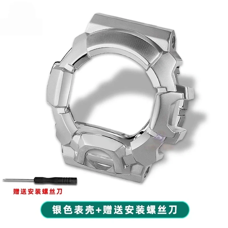 304L Stainless Steel Case GW9400 Silver Black Metal Bezel For Casio G-Shock Rangeman GW-9400J/BJ series Watch accessories