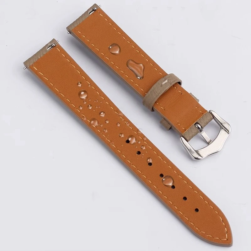 Cowhide watch strap for Cartier Tank SOLO London Clé de 14 16 18 20mm black brown white gray men women's watchband quick release