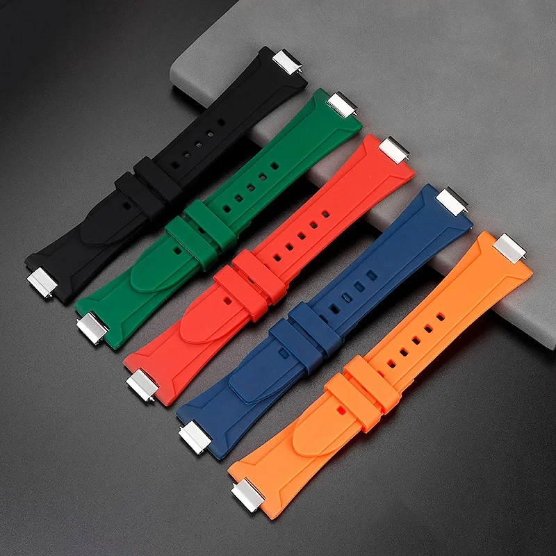 11mm 12mm Metal Convex Strap for Tissot PRX Series Super Player 35mm 40mm Rubber Quick Release Butterfly Buckle men's WatchBand
