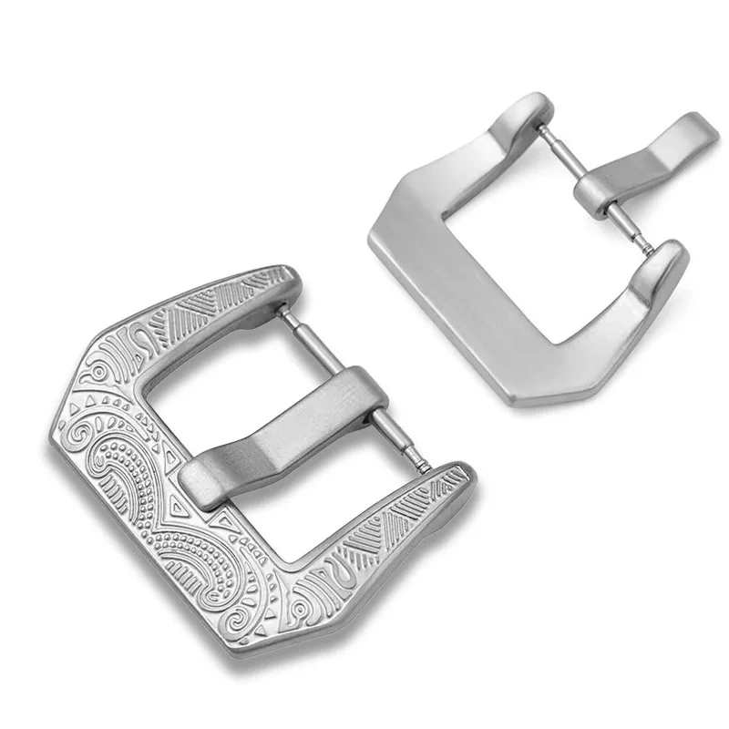 Replacement Universal Stainless Steel Buckle Embossed Wear-Resistant for Silicone Leather Watch Band Personalized Accessory