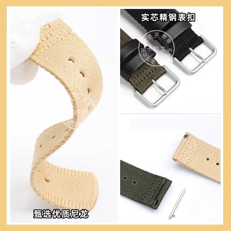 High-quality nylon canvas watchstrap For CASIO PROTREK PRT-B50/B70 PRW-35/60/61Y 23mmblack khaki green solid color men watchband