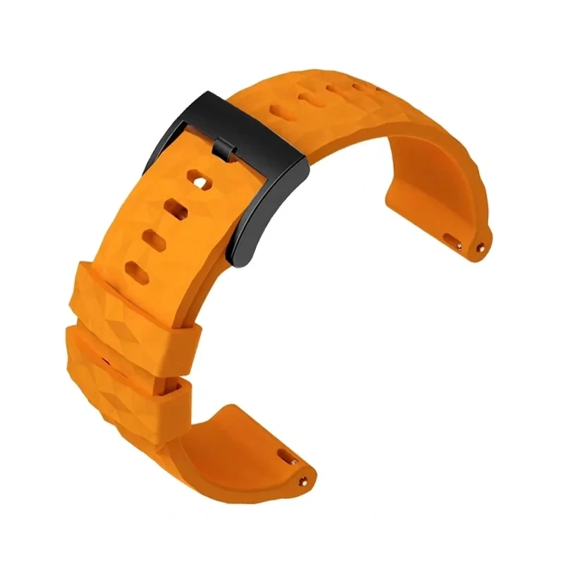 For suunto TRAVERSE series Alpha watch Sports Waterproof Rubber watchband orange 24mm silicone straps Men's watch accessories