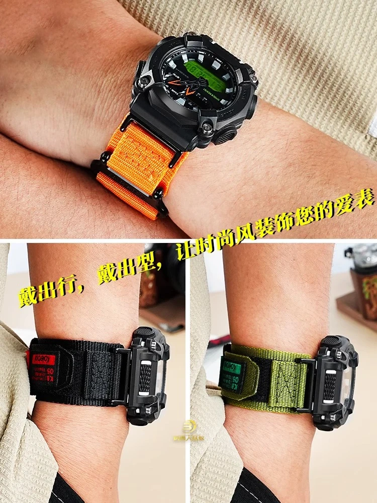 For Casio G-SHOCK Sports canvas strap for GA-900 GA900 Modified Watchband Waterproof Sports nylon GA 900 DW-6900 Watch Chain