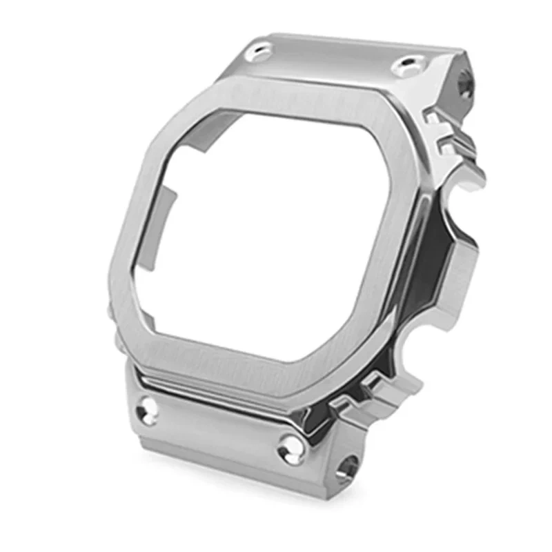 Modified Watchcase+Fluorine rubber watchband For Casio GMW-B5000 Gmw b5000 GM-B2100 series Folding buckle Men watch accessories