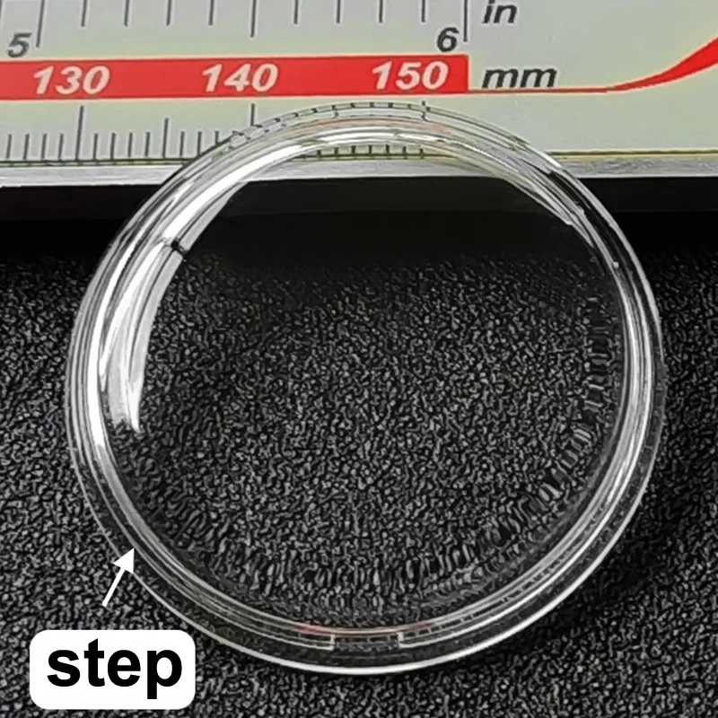 Acrylic watch lens for SWATCH Mirror plexiglass hat lid with step date window Diameter 19.6mm 29.2mm 34.6mm 37.9mm 41.5mm glass