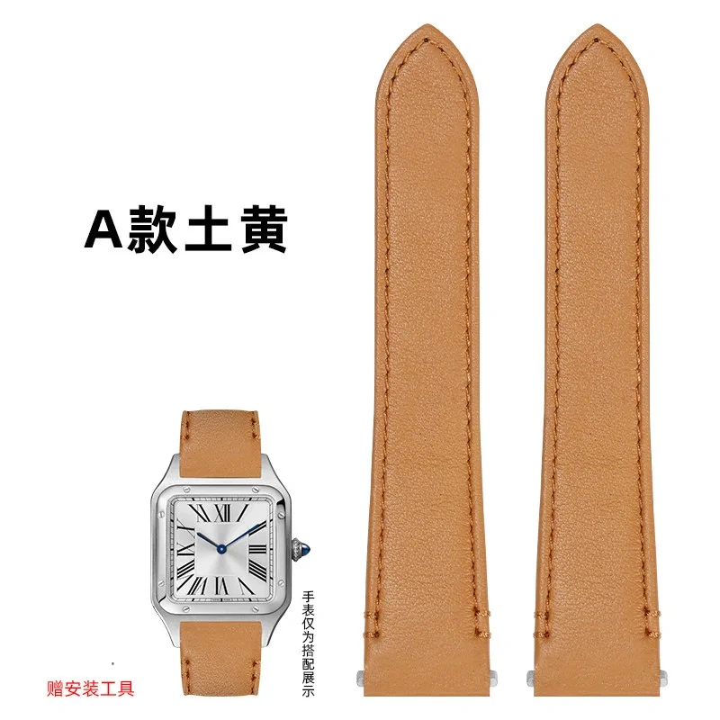 19/21mm For Cartier Santos cowhide Wathband WSSA0010 WHSA0021 series Quick Release crocodile pattern Men women strap customized