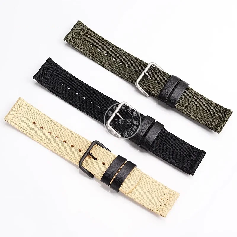 High-quality nylon canvas watchstrap For CASIO PROTREK PRT-B50/B70 PRW-35/60/61Y 23mmblack khaki green solid color men watchband