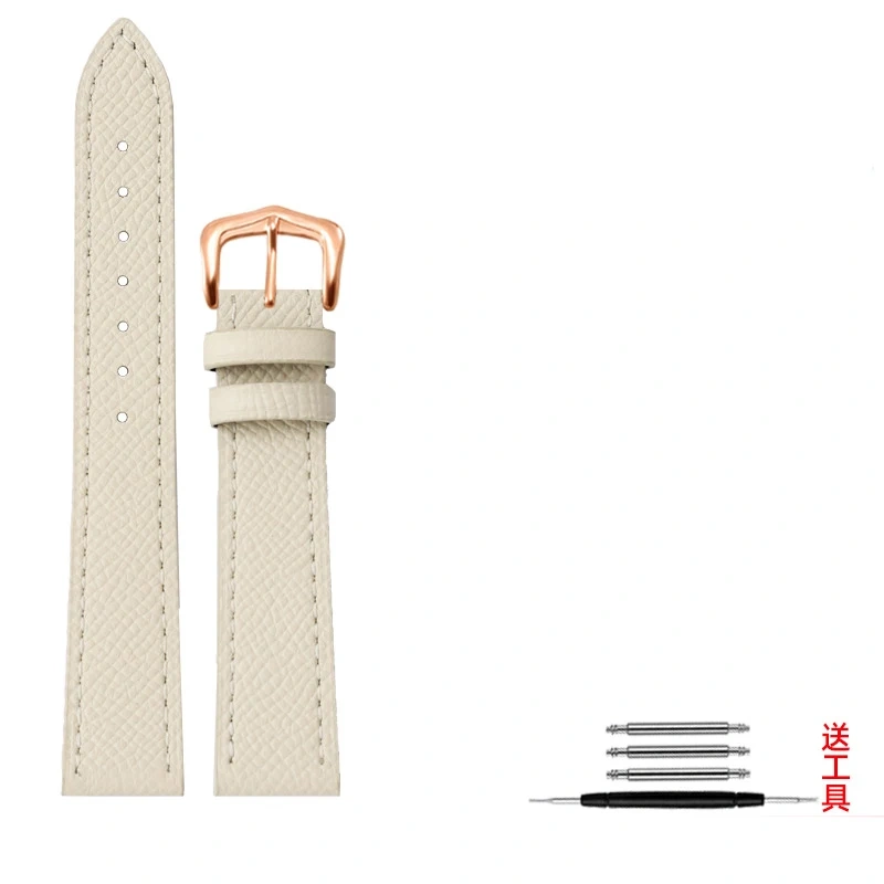 Cowhide watch strap for Cartier Tank SOLO London Clé de 14 16 18 20mm black brown white gray men women's watchband quick release