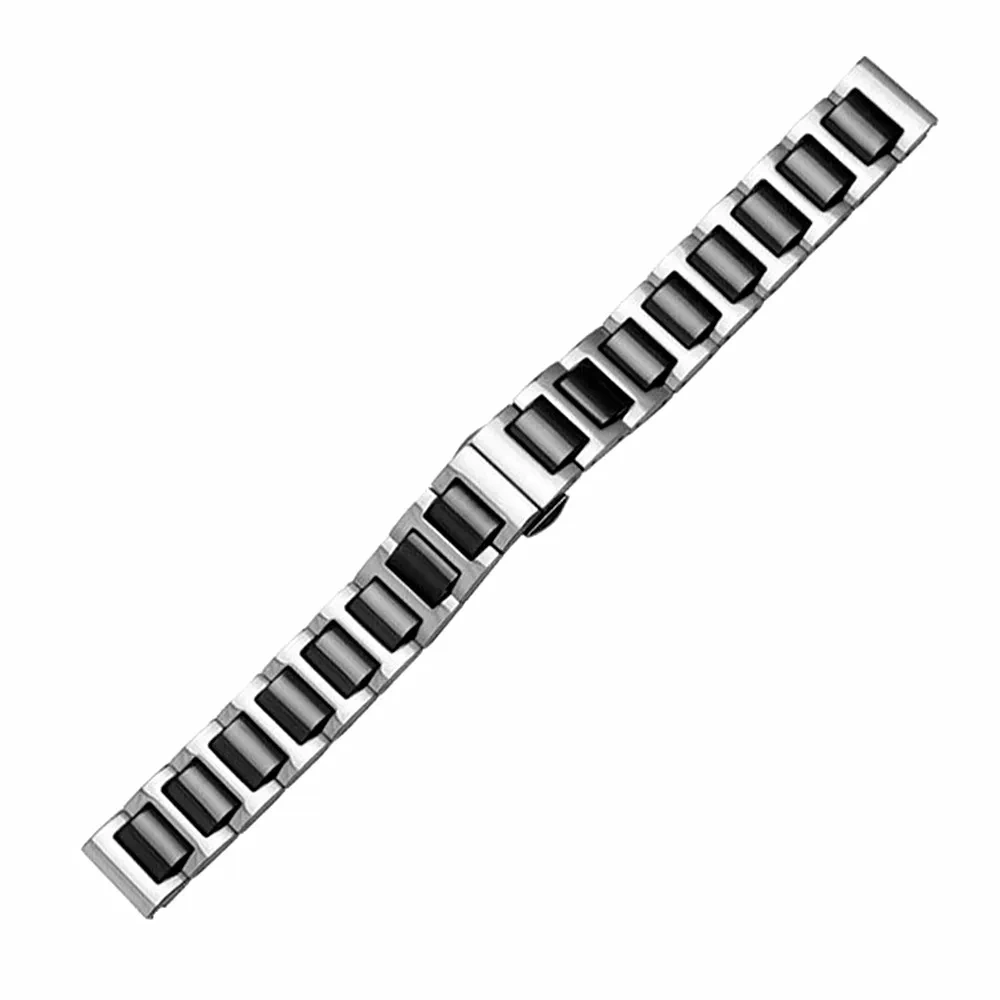 High Quality Stainless Steel + Ceramic Watch Band 14mm 16mm 18mm 20mm 22mm Ceramic Watch Strap Men Women Universal Wristband