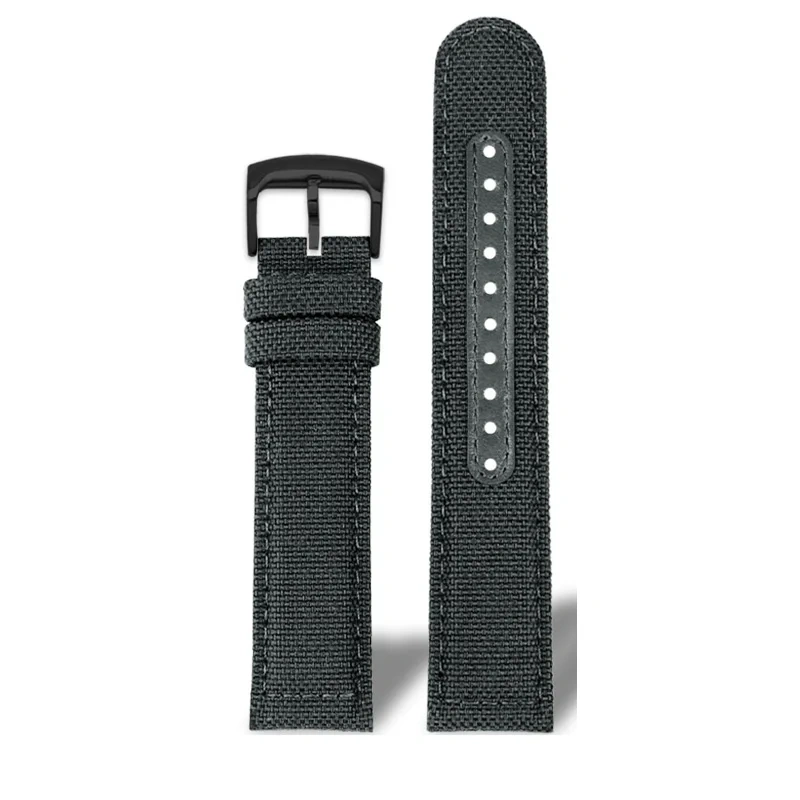 Nylon canvas watchband sport black khaki green blue grey watch strap for Citizen eco drive FF series CA4500/4503/4505/4503 22mm