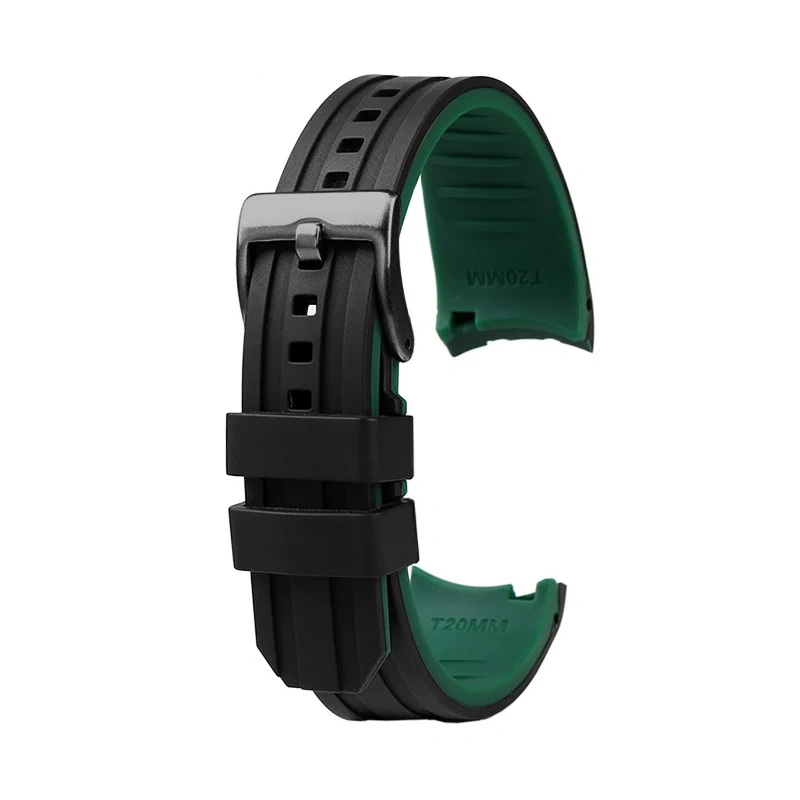 20 22Arc interface Universal Silicone rubber strap black orange red blue watchband For Rolex submariner Seiko NO.5 CASIO Citizen
