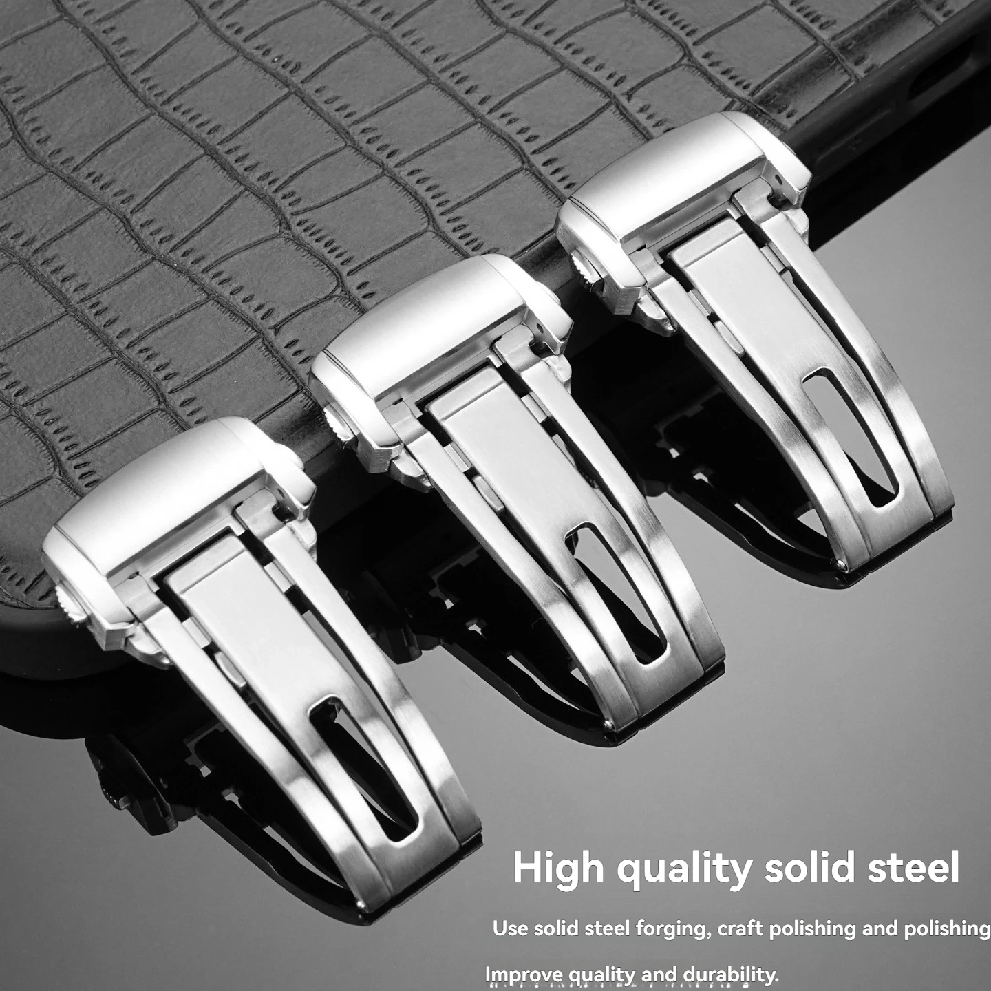 Exquisite watch buckle for Longines series solid stainless steel adjustable folding buckle watch accessories