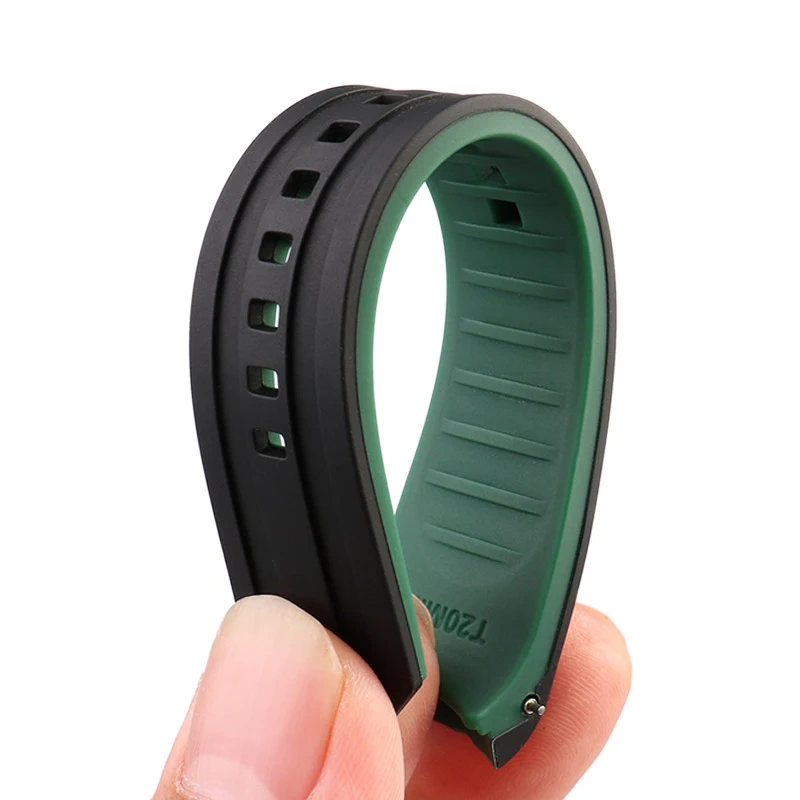 20 22Arc interface Universal Silicone rubber strap black orange red blue watchband For Rolex submariner Seiko NO.5 CASIO Citizen