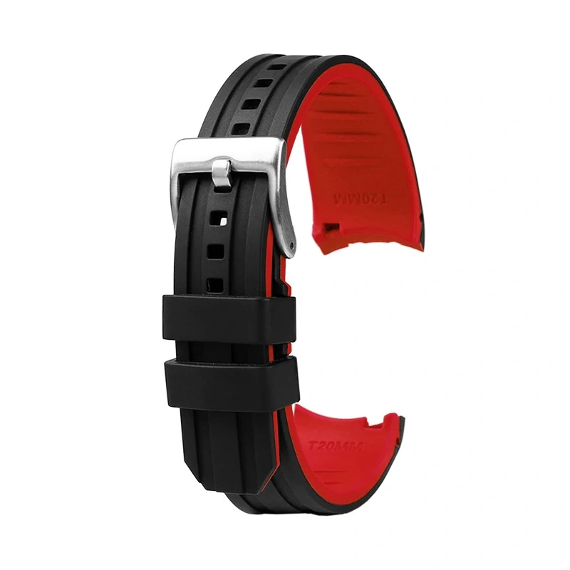20 22Arc interface Universal Silicone rubber strap black orange red blue watchband For Rolex submariner Seiko NO.5 CASIO Citizen