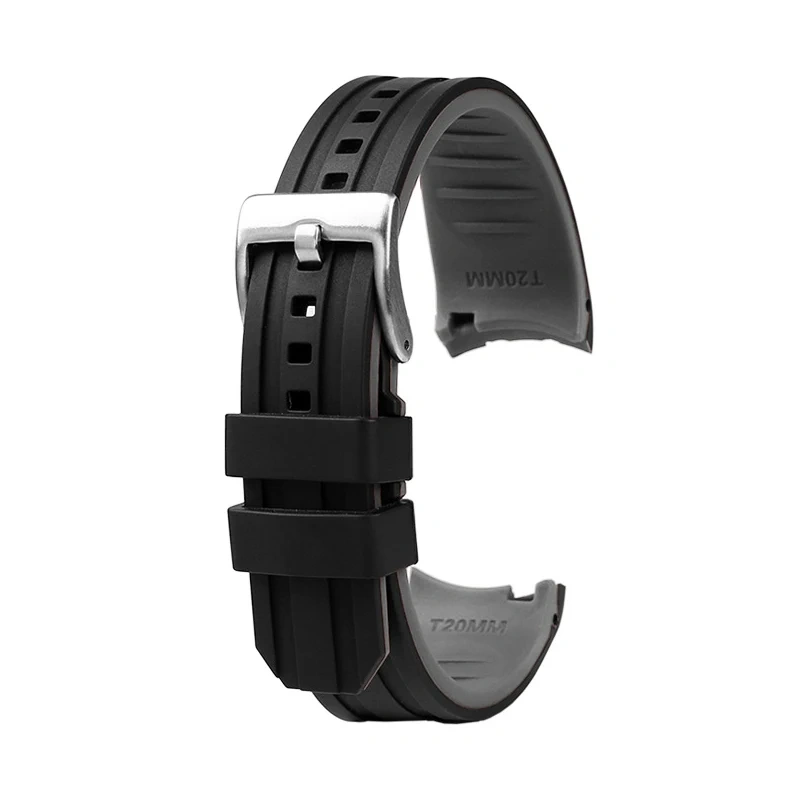 20 22Arc interface Universal Silicone rubber strap black orange red blue watchband For Rolex submariner Seiko NO.5 CASIO Citizen