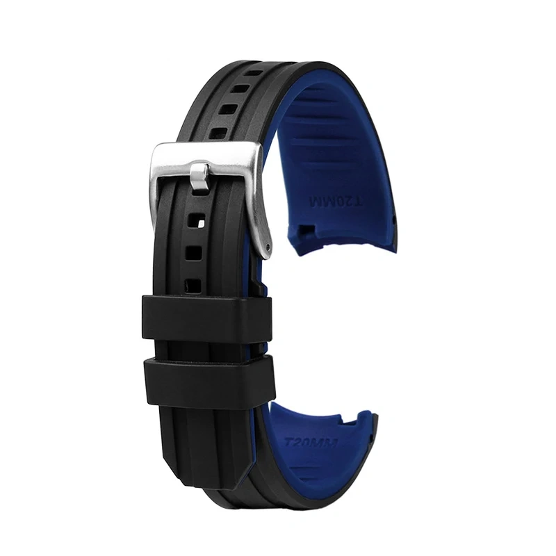 20 22Arc interface Universal Silicone rubber strap black orange red blue watchband For Rolex submariner Seiko NO.5 CASIO Citizen