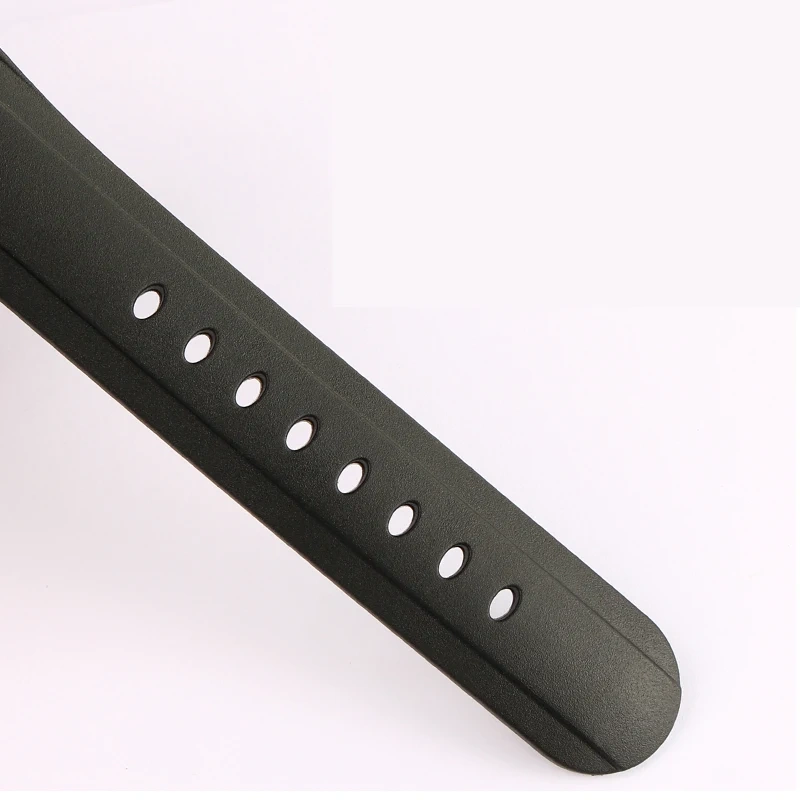 Silicone rubber watch strap 24mm Arc interface black blue waterproof watchband bracelet accessories For REEF TIGER Graham series