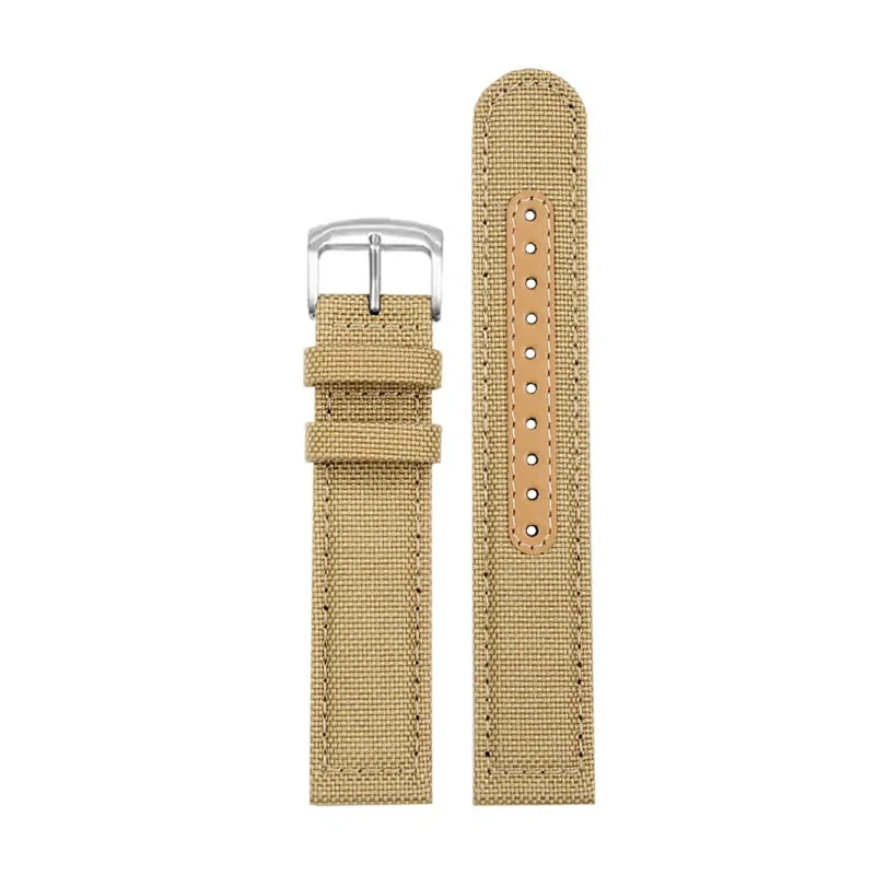 Nylon canvas watchband sport black khaki green blue grey watch strap for Citizen eco drive FF series CA4500/4503/4505/4503 22mm