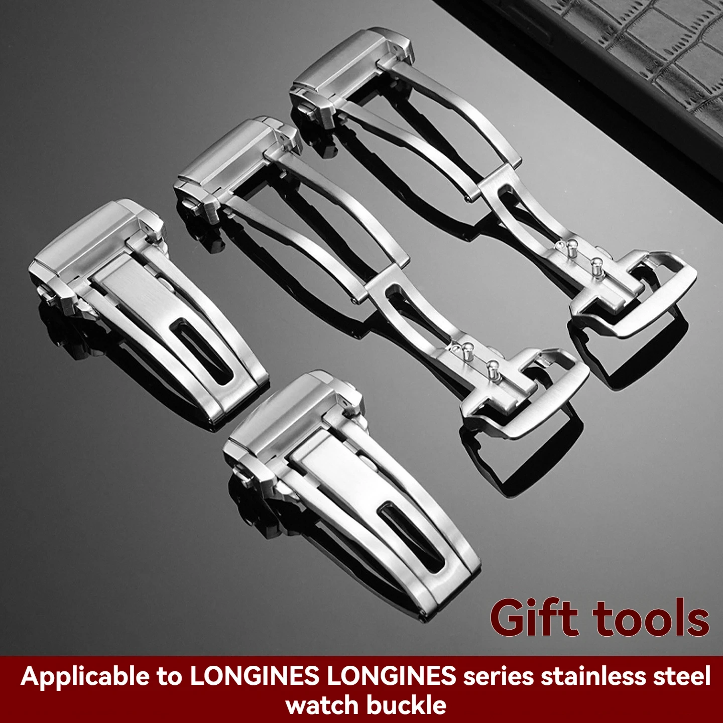 Exquisite watch buckle for Longines series solid stainless steel adjustable folding buckle watch accessories