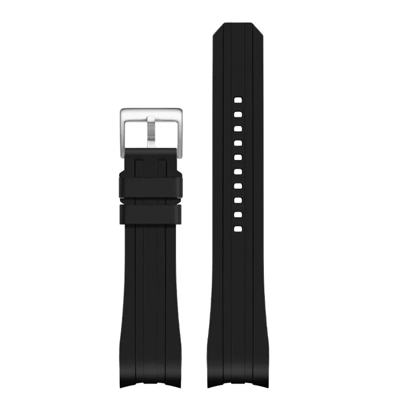 20 22Arc interface Universal Silicone rubber strap black orange red blue watchband For Rolex submariner Seiko NO.5 CASIO Citizen