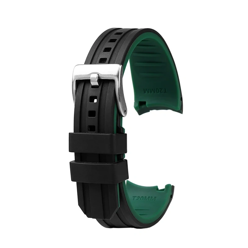 20 22Arc interface Universal Silicone rubber strap black orange red blue watchband For Rolex submariner Seiko NO.5 CASIO Citizen
