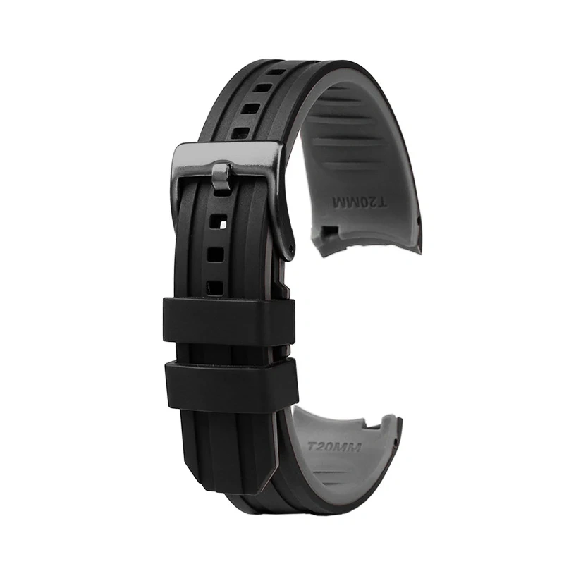 20 22Arc interface Universal Silicone rubber strap black orange red blue watchband For Rolex submariner Seiko NO.5 CASIO Citizen