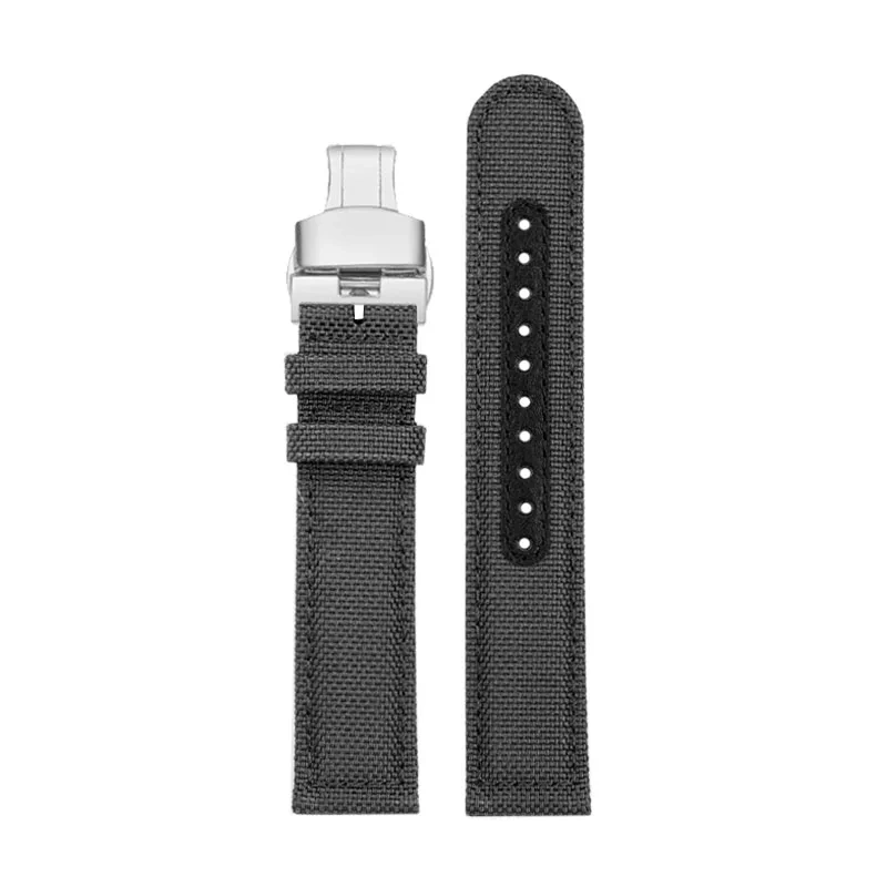 Nylon canvas watchband sport black khaki green blue grey watch strap for Citizen eco drive FF series CA4500/4503/4505/4503 22mm