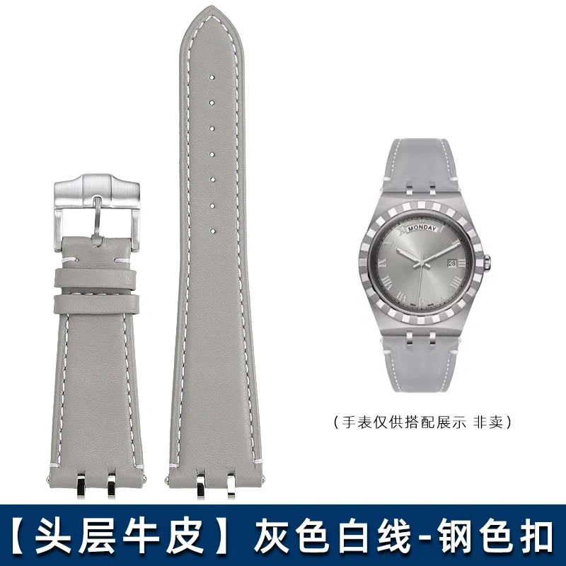 For Tudor Royal M28600 M28603 Bracelet Folding buckle Cowhide Watchband Men‘s Modified Metal interface Cow Leather Watch Strap
