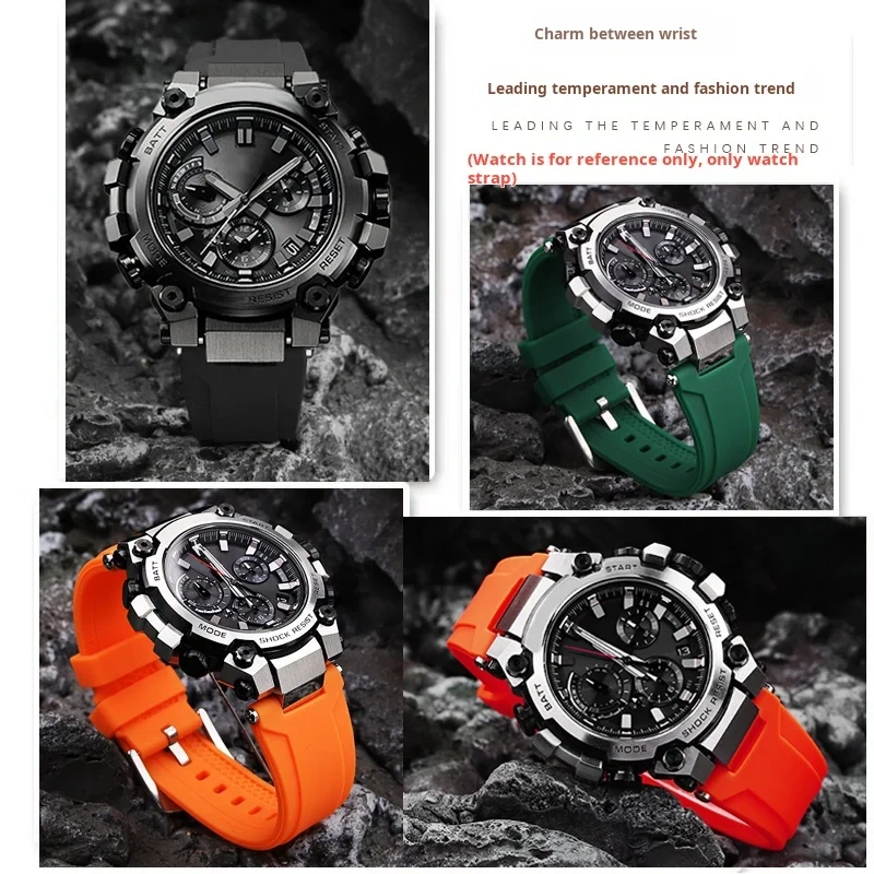 Mod Kit MTG-B3000 Resin Silicone watch strap For Casio G-shock MTG-B3000B modified quick detachable waterproof rubber watch band