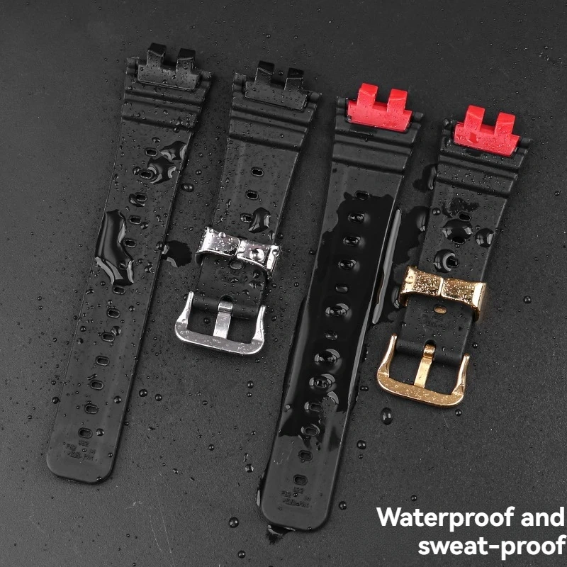 Curved End Resin Watch Strap For Casio GMW-B5000/GM-B2100 Sports Waterproof Black Rubber Replacement Wrist Band Bracelet