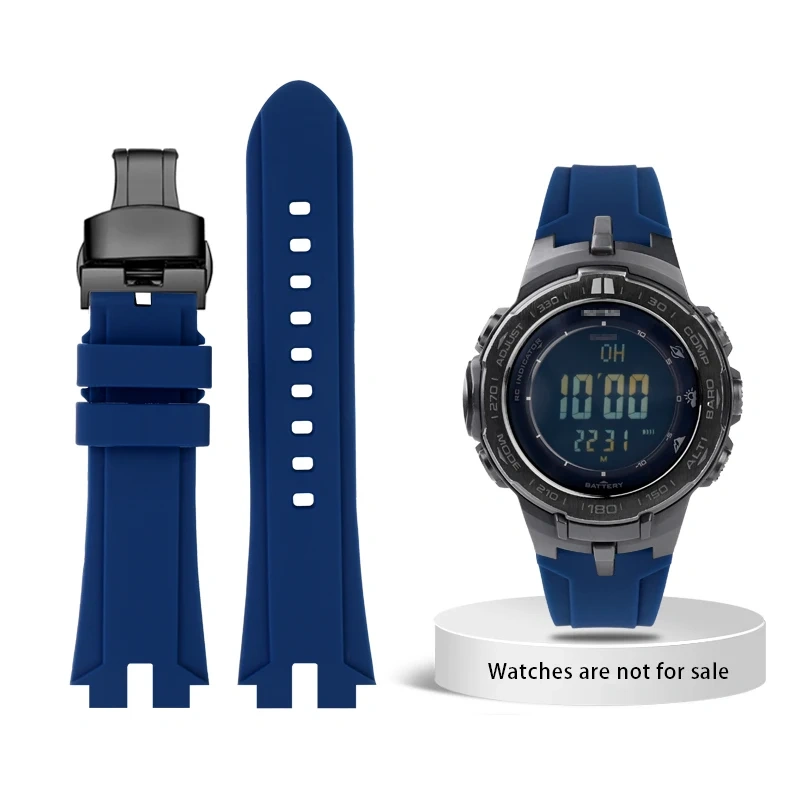Modified silicone watch band For Casio PROTREK PRW-3100 PRW-6000 6100 PRW-3000 PRG-300 PRG-330 Soft men's strap Bracelet