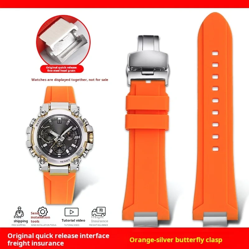 Mod Kit MTG-B3000 Resin Silicone watch strap For Casio G-shock MTG-B3000B modified quick detachable waterproof rubber watch band