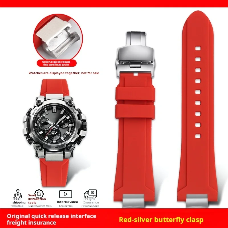 Mod Kit MTG-B3000 Resin Silicone watch strap For Casio G-shock MTG-B3000B modified quick detachable waterproof rubber watch band