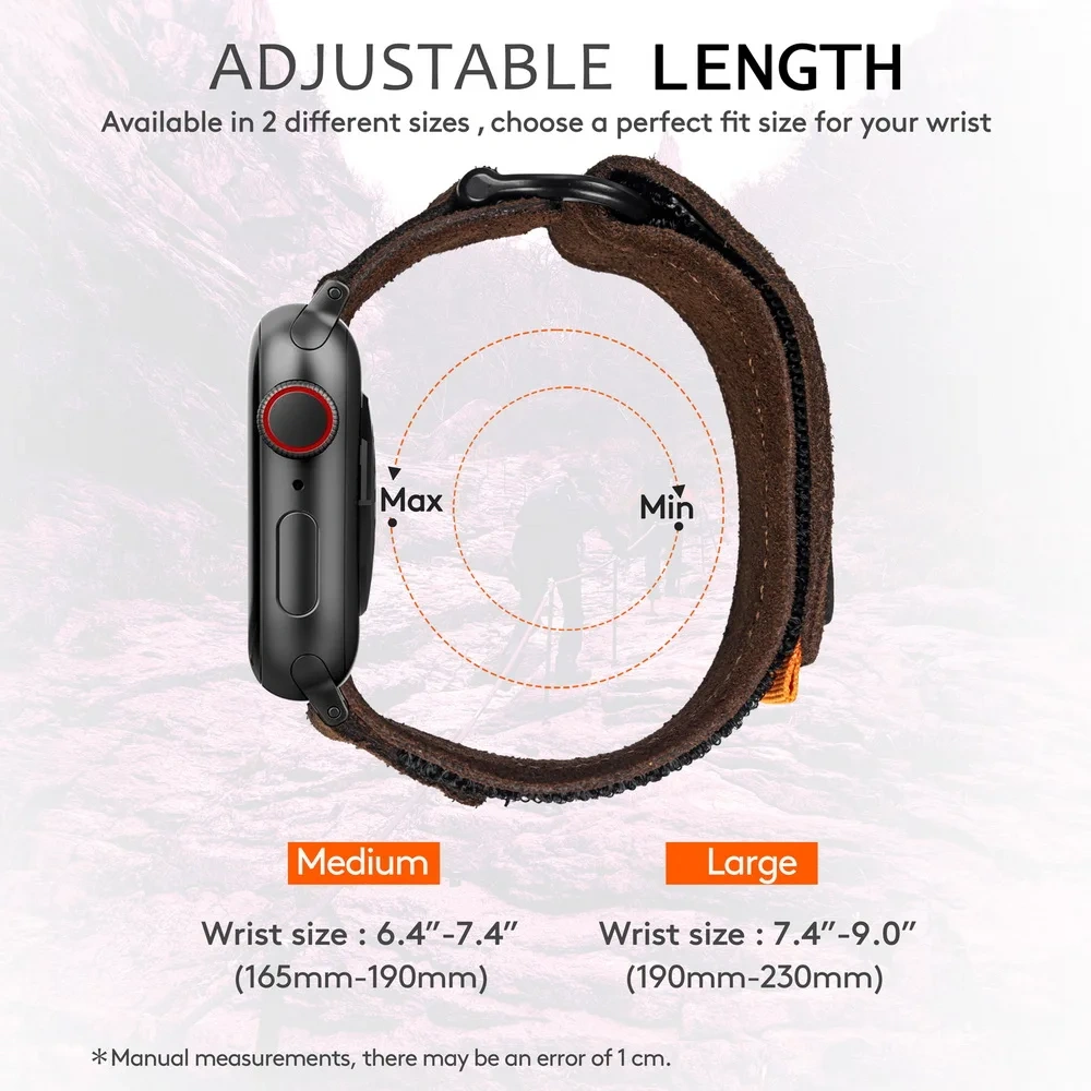 HEMSUT For Apple Ultra Watch Band 49mm Leather Fashions Retro Wrist Straps Compatibility ultra2 Iwatch SE 40 41 42 44mm
