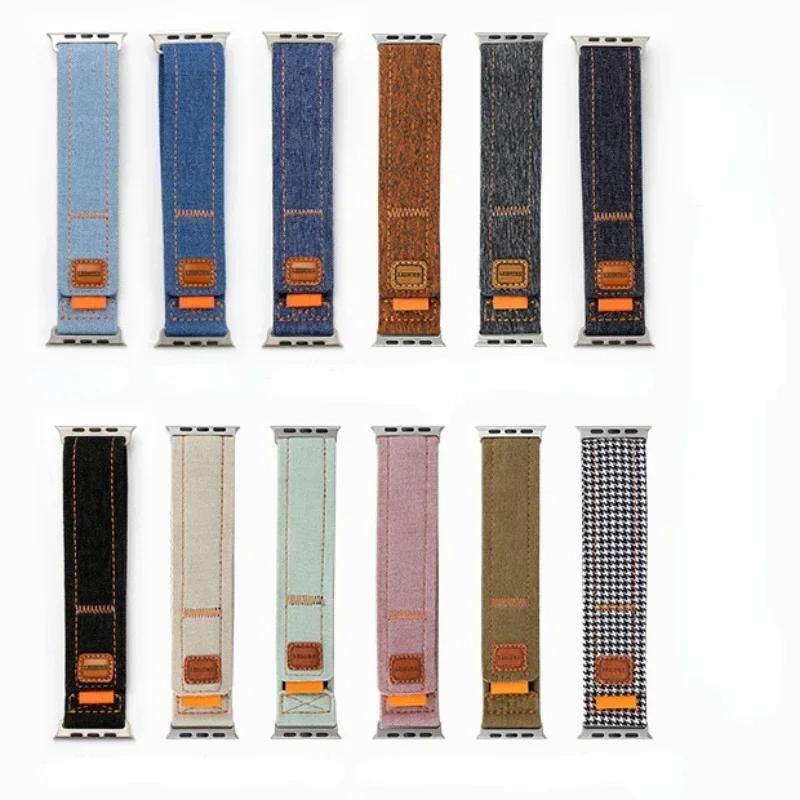 Cowboy Canvas Nylon Strap for Apple Watch 11 10 42mm 46mm 41mm 45mm Ultra 3 2 49mm Series 44mm 40mm Watchband iWatch 9 8 7 6 SE