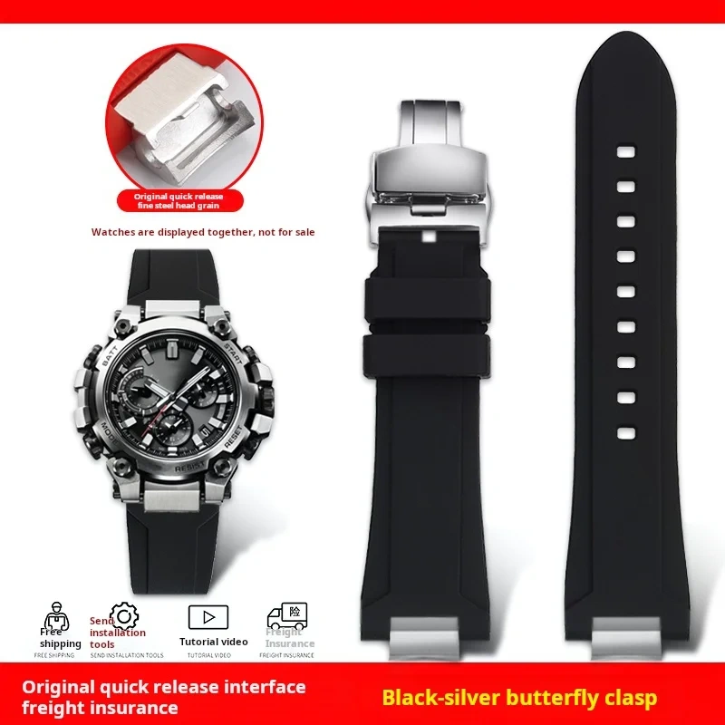 Mod Kit MTG-B3000 Resin Silicone watch strap For Casio G-shock MTG-B3000B modified quick detachable waterproof rubber watch band