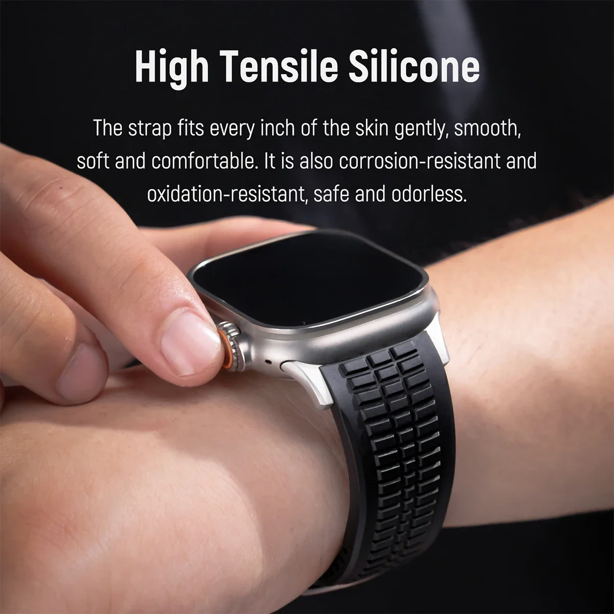 Silicone Band for Apple Watch Ultra 3 2 49mm Series 11 10 46mm Sports Strap for Iwatch 9 8 7 6 5 4 SE 2025 44mm 45mm Watchband