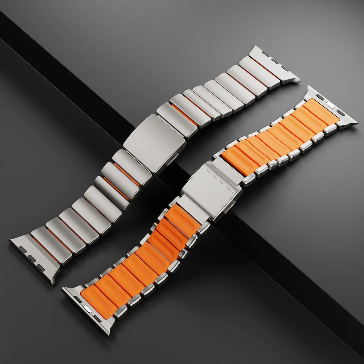 Titanium+Silicone Strap For Apple Watch Ultra 3/2/1 49mm S11 46mm Luxury Magnetic Band For Series 10 9 8 7 SE3 44/45mm Bracelet