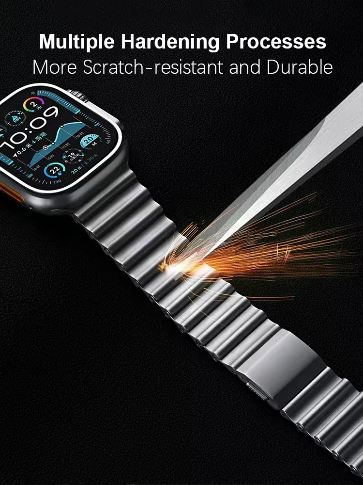 Stainless Steel Band For Apple Watch Ultra 3 11 10 9 8 7 6 SE 5 4 Metal Ocean Magnetic Strap For iWatch 42mm 44mm 45mm 46mm 49mm