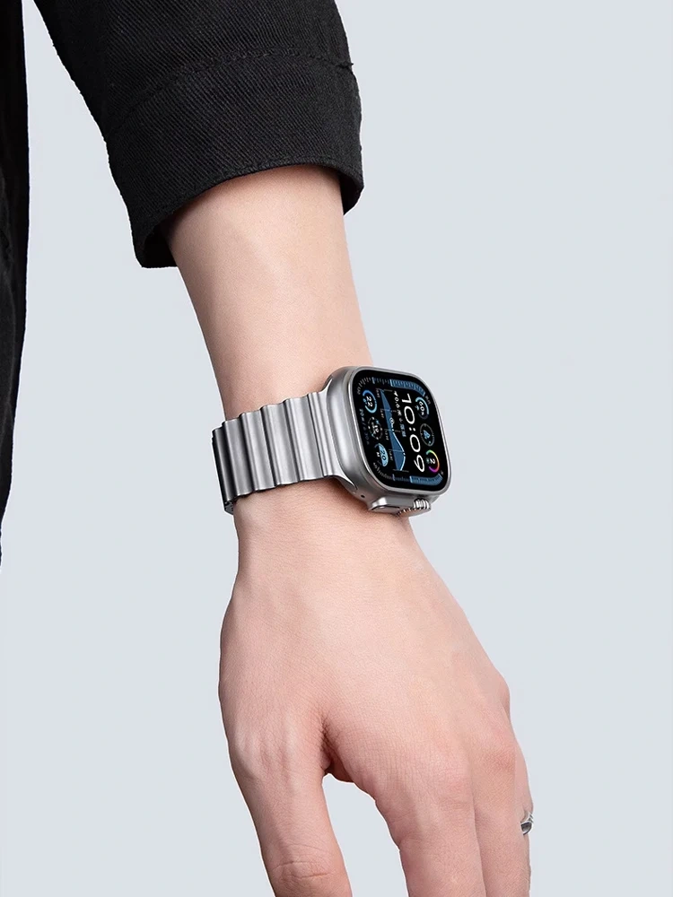 Stainless Steel Band For Apple Watch Ultra 3 11 10 9 8 7 6 SE 5 4 Metal Ocean Magnetic Strap For iWatch 42mm 44mm 45mm 46mm 49mm