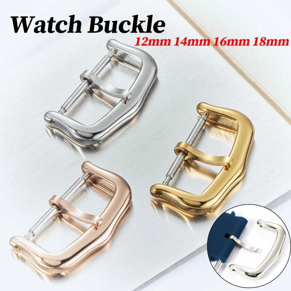 316L Stainless Steel 12mm 14mm 16mm 18mm Watch Buckle For Cartier Watch Replacement Clasp Gold Silver Rose
