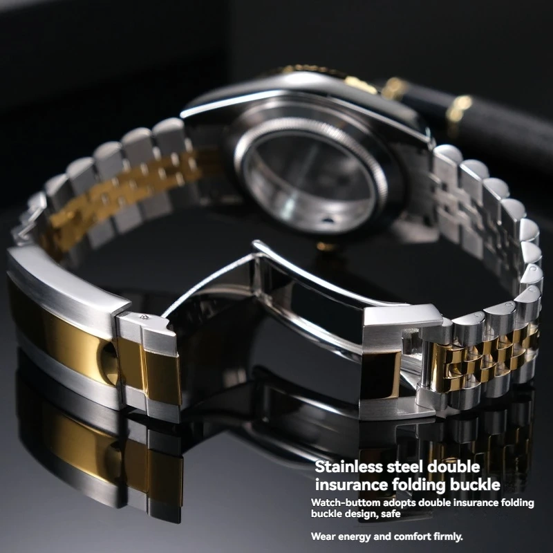 36mm 39mm Sapphire Glass Watch Case for Rolex Datejust NH35 NH36 Movement - Stainless Steel Waterproof  Case Watch Accessory