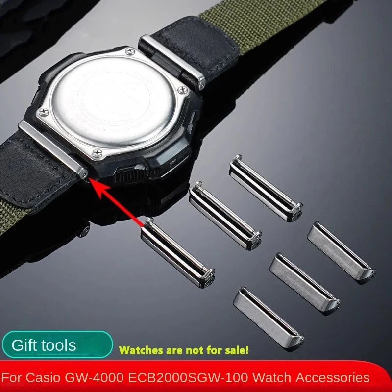 22 24mm strap fixing shaft for Casio SGW-100/200 GW-4000 series silicone/nylon strap fixing iron sheet watch adapter accessories