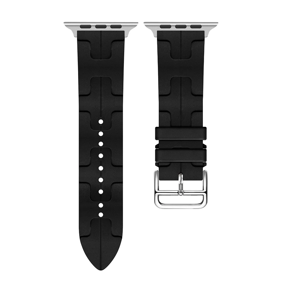 Kilim Single Tour Strap For Apple Watch Band 44mm 40mm 49mm 45mm 46mm Silicone bracelet iwatch series 9 se 3 5 6 7 8 ultra 2 10