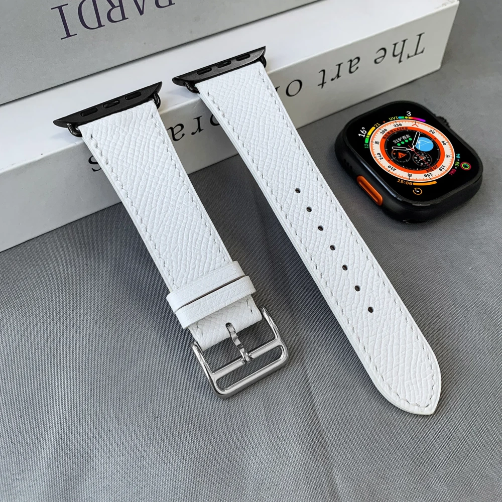 2025 New Quality Calfskin Leather Epsom Leather Single Tour Band For Apple Watch Series1110 9 8 7 6 Se 3 Iwatch Ultra 3 2 Strap