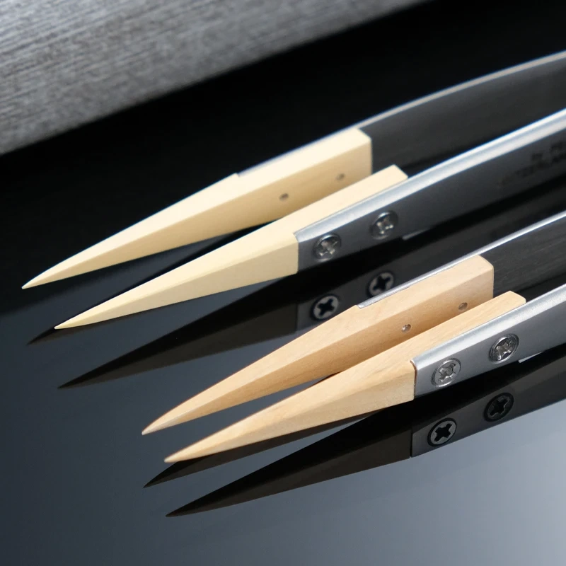 boxwood tweezers, Watch repair tool, precision anti magnetic tweezers, pointed tweezers, insulated and not damaging parts
