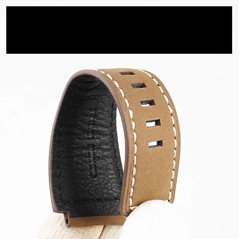 For Bell&Ross watch strapBR01 BR03 cowhide watchband bracelet Bell&Ross 35X24mm convex interface BR Men's watch belt