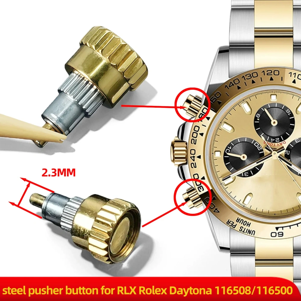 steel pusher button for RLX Rolex Daytona 116508/116500 Automatic Chronograph watch parts tools Watch accessories