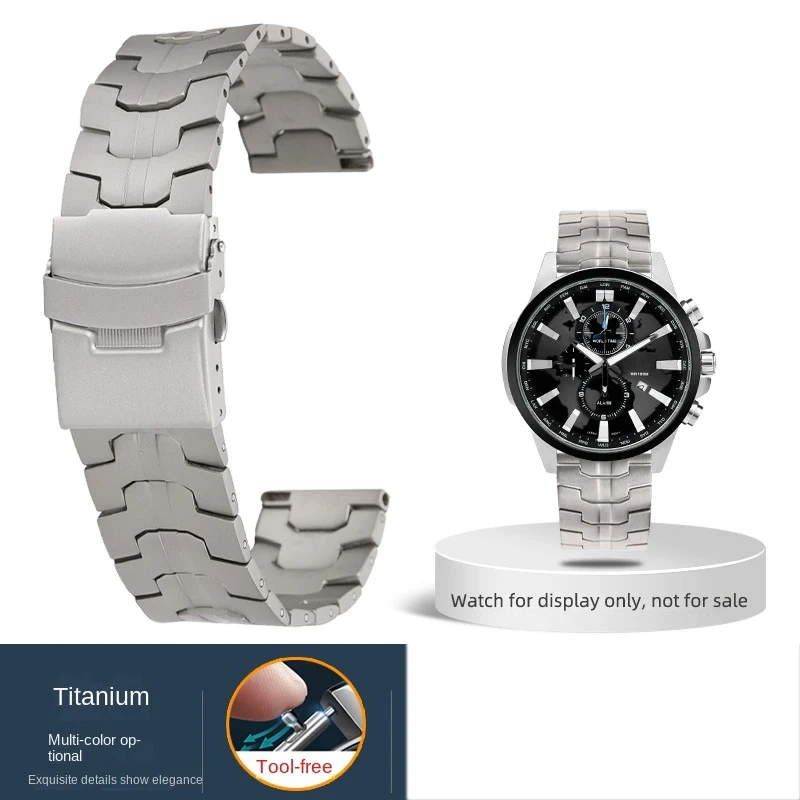 22mm Titanium Steel Watch Strap for Casio Marlin Seiko Abalone Tissot Citizen Mido Orange Multifort Solid Bracelet Men Watchband